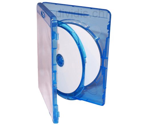 Blu-ray DVD HÜLLE Amaray, blau, 15mm, für 2 Discs
