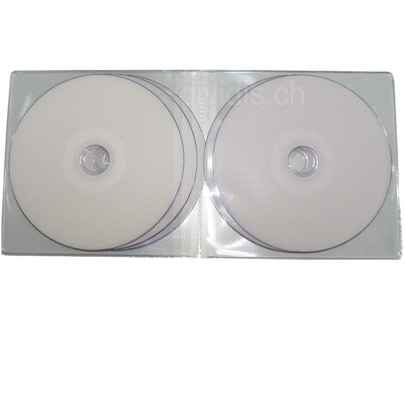 CD/DVD Hülle (Mäppchen) für 5 Discs, transparent