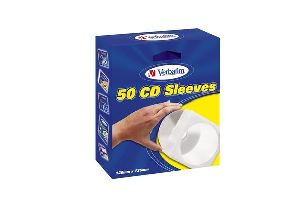 50 Papierhüllen Verbatim für 1 CD/DVD