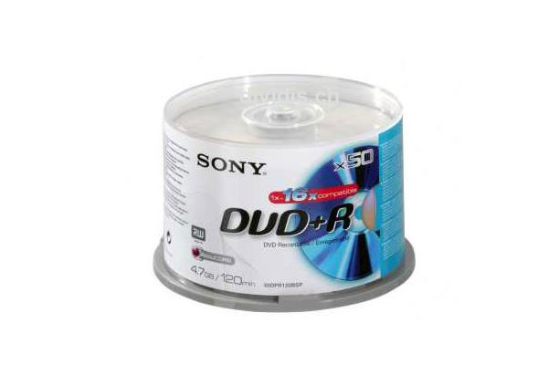 50 DVD+R Sony, 16x, 4.7 GB