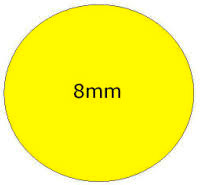 AVERY ZW. Markierungspunkte gelb 3013 8mm 416 Stück