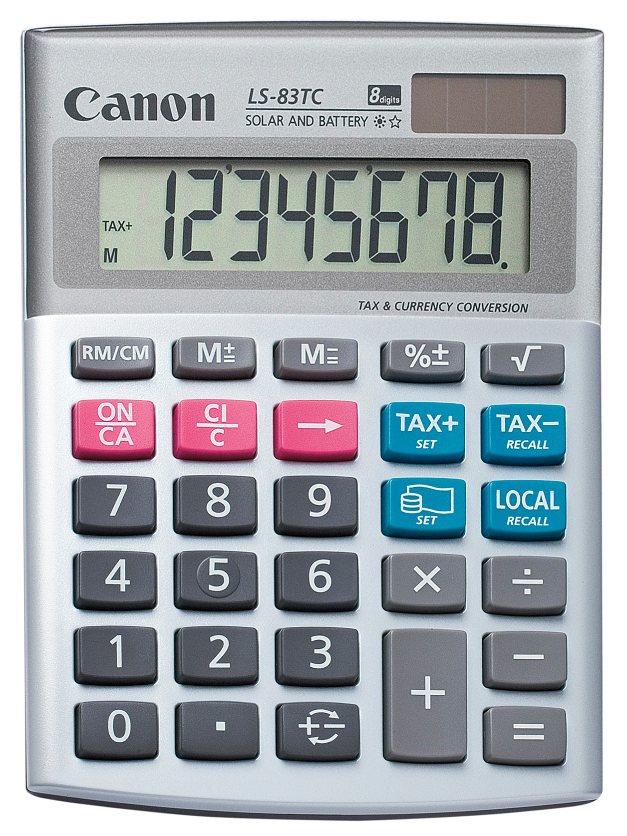 CANON Tischrechner LS-83TC LS-83TC 8-stellig silber/grau