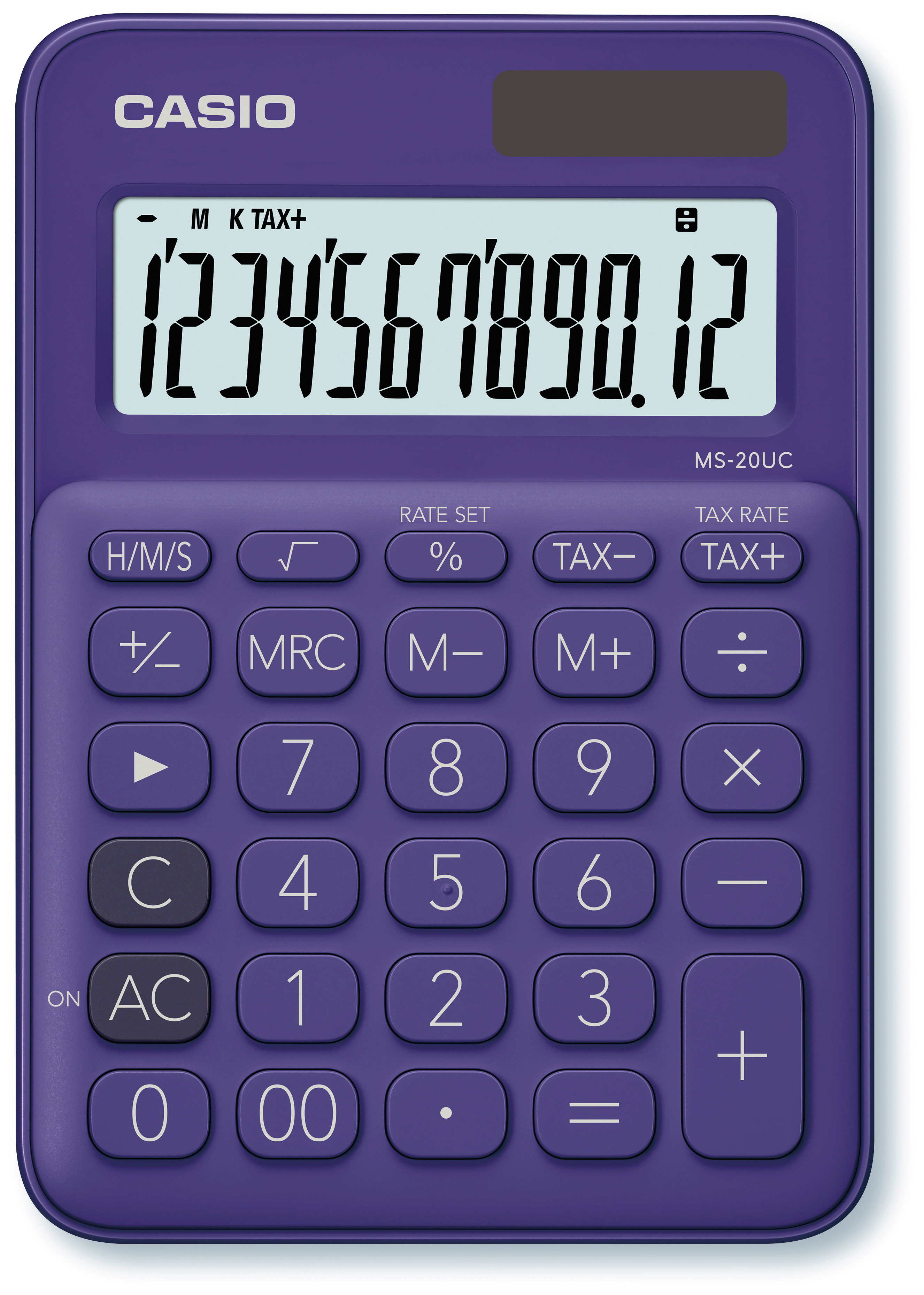 CASIO Mini Taschenrechner MS20UCPL 12-stellig violett