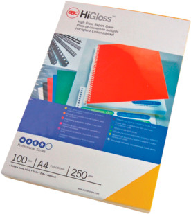 GBC HiGloss Umschlagmaterial A4 CE020030 rot, 250g 100 Stück