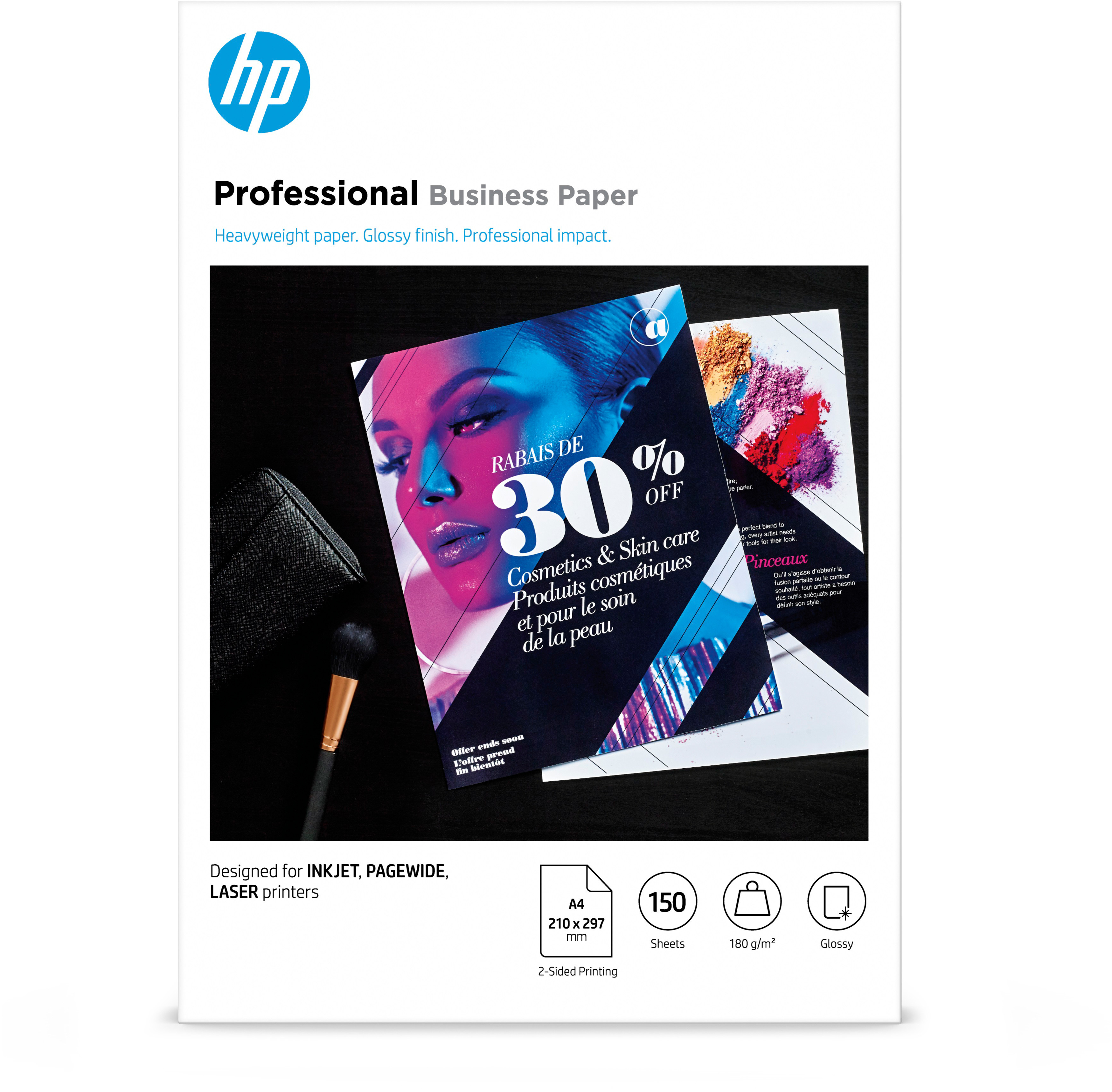 HP Professional FSC Papers A4 3VK91A Multiuse Glossy 180g 150 B.