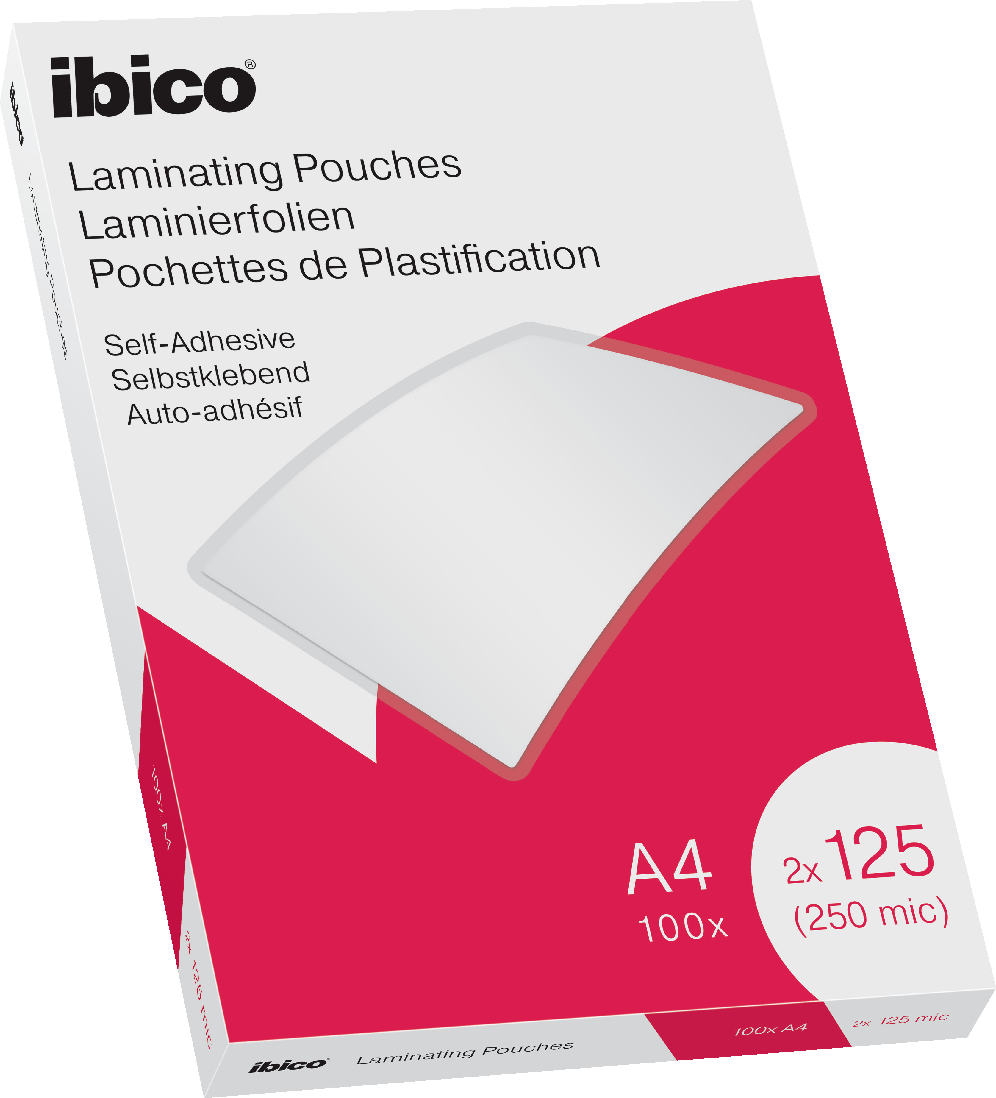 IBICO Laminiertaschen A4 627325 2x125my, glanz 100 Stück