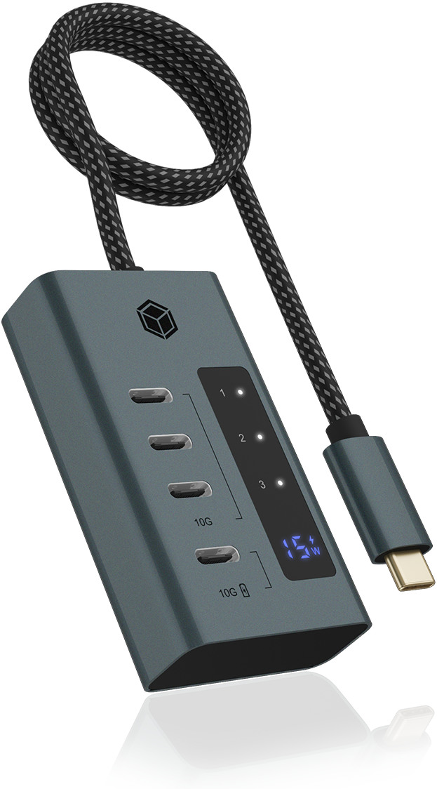 ICY BOX USB-C - 4-Port Hub IBHUB1454 3x 3.2 Gen2, 1x PD 20W