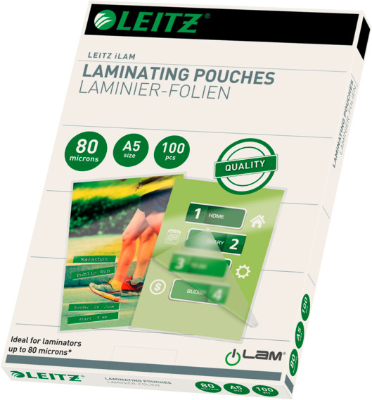 LEITZ Laminier-Folientasche A5 33817 80 Mic. 100 Stück