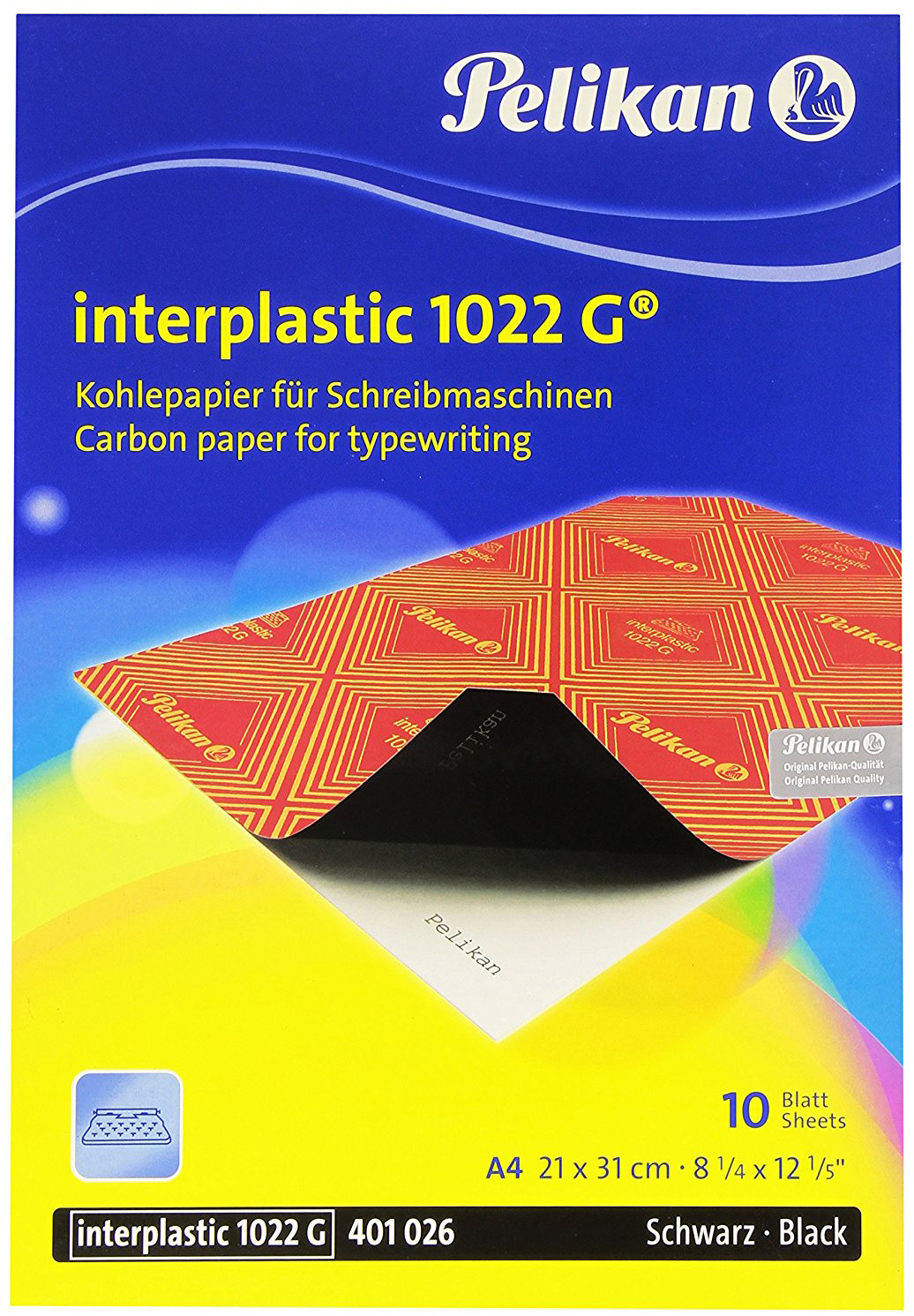 PELIKAN Kohlepapiere 1022G A4 401026 interplastic 10 Blatt