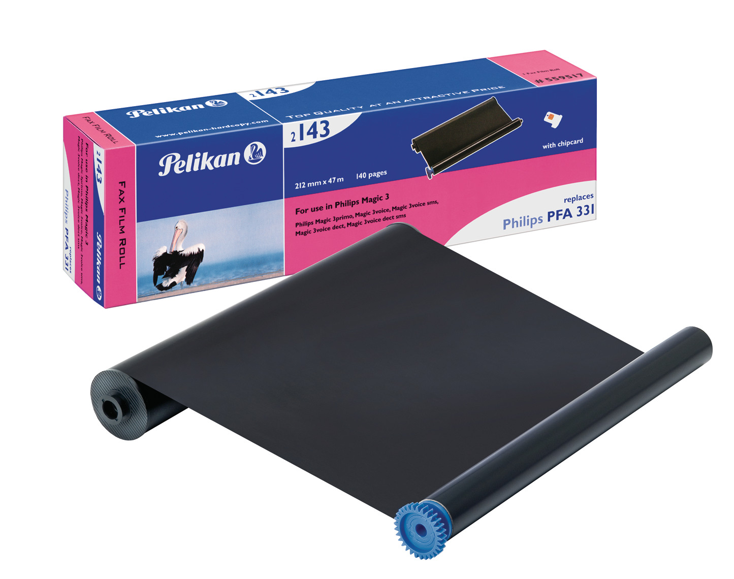 PELIKAN TTR-Refill schwarz PFA331 zu Philips Magic 3 210mm/47m