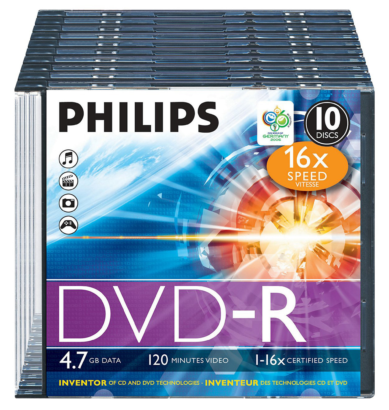 PHILIPS DVD-R DM4S6S10F 10er Slim Case