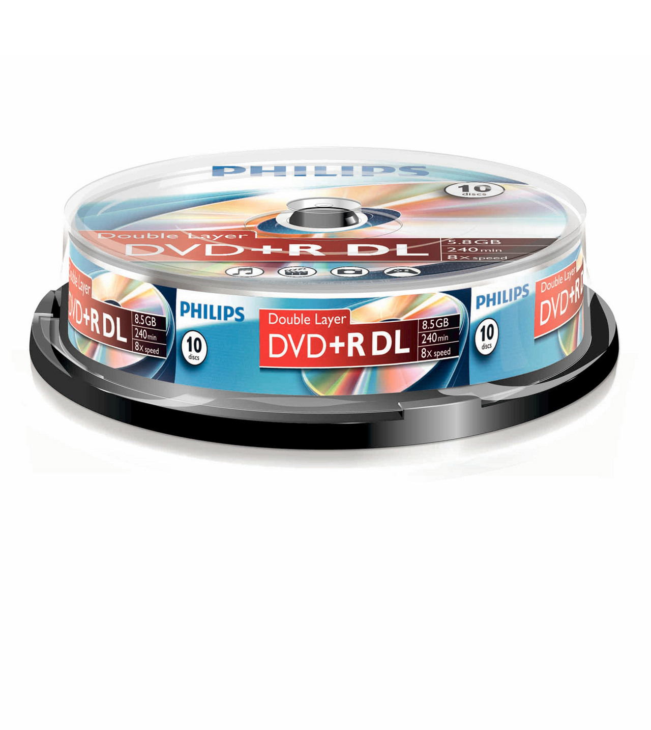 PHILIPS DVD+R DL 8.5GB DR8S8B10F 10er Spindel