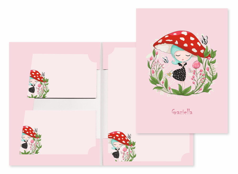 ROOST Papier/Couverts Graziella 180403 80g, pink 2x10 Stück