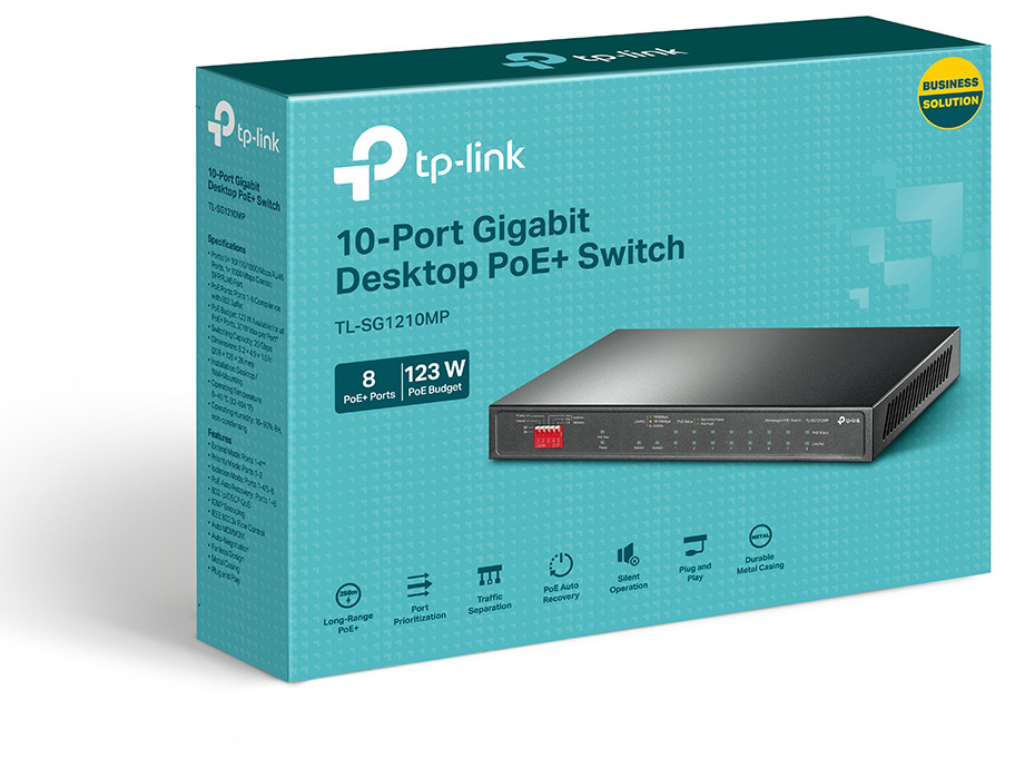 TP-LINK TL-SG1210MP TL-SG1210 10-Port GB Switch 8-Port PoE+