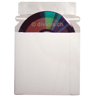 25 CD/DVD Mailer, Kartonhülle, perforiert mit Klebestreifen