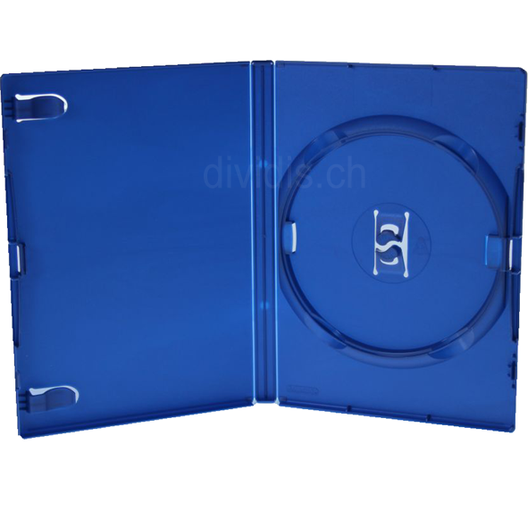 Amaray DVD Hülle, blau, 14mm, für 1 Disc