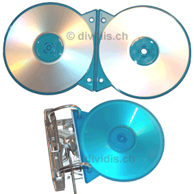CD/DVD-Hülle, Shell-Box, blau, für 2 Discs