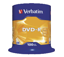 DVD-R Verbatim, 16x, 4.7 GB, 100er Spindel
